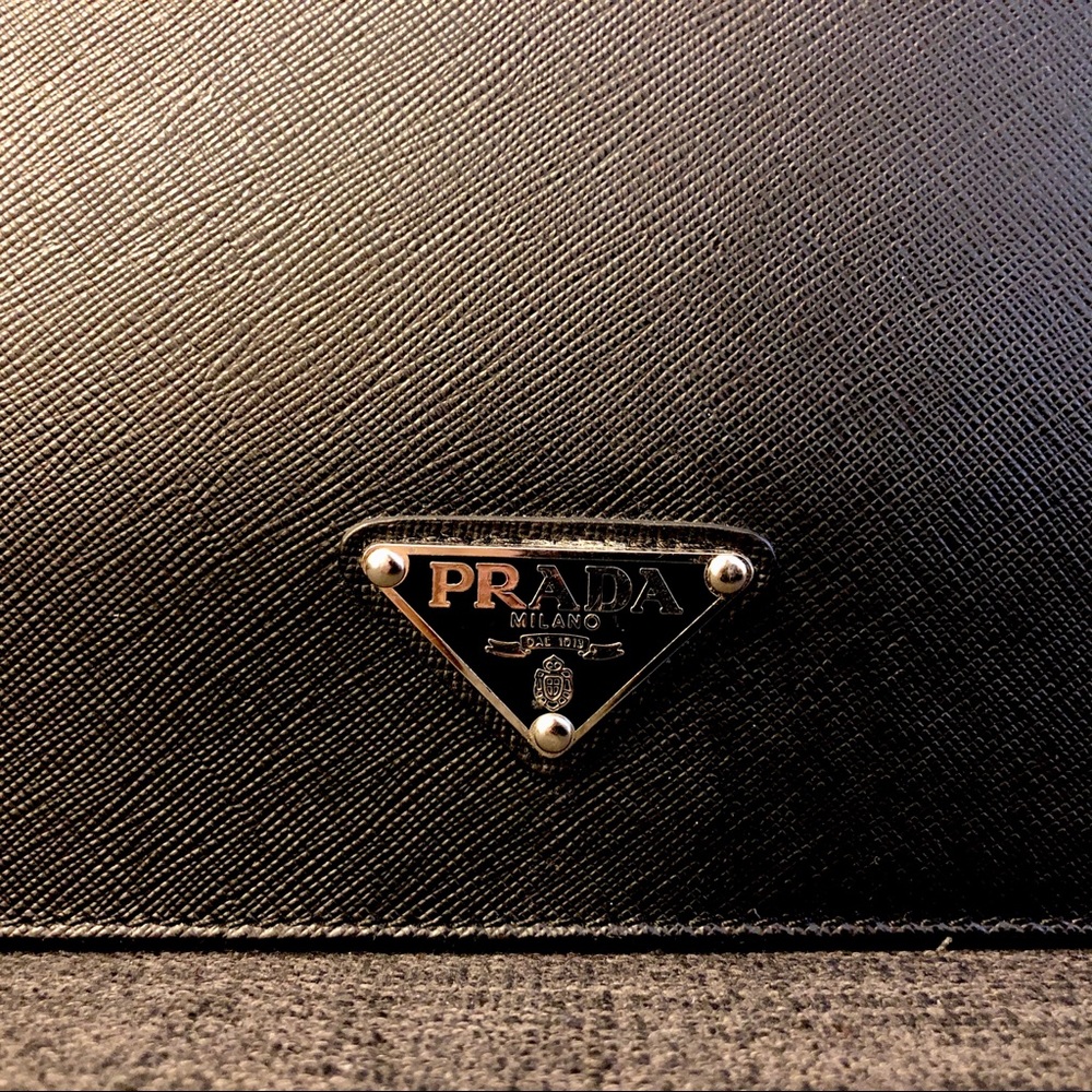 Prada Unisex Briefcase Borsa Viaggio Nero - Picture 2 of 8